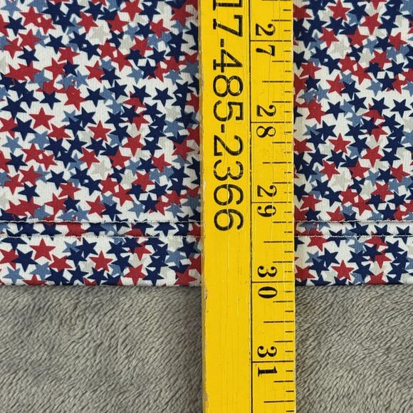 MAELREG Polo Shirt Mens Large Red White Blue Stars Performance Golf Stretch - Picture 7 of 10